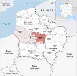 Location within the region Hauts-de-France