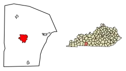 Location in Logan County, Kentucky