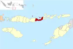 Location within East Nusa Tenggara