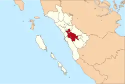 Location within West Sumatra