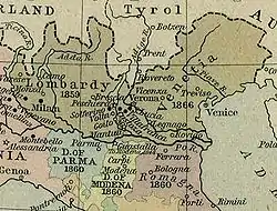 The Austrian Kingdom of Lombardy–VenetiaThe Republic of San Marco was situated in Venetia