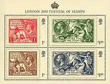 The British miniature sheet for the London 2010 Festival of Stamps.