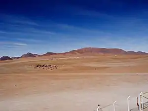 Looking over to the ALMA site from APEX.