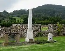 Rev. Lorenzo Lyons family grave site is near an old wall