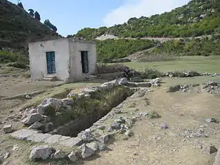 Full view of the baoli from ground level ... two opening are visible
