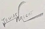 The signature Louise Wright used on her illustrations