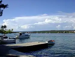 Cove which the town surrounds