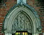 Tympanum at the castle's chapel, c.1349