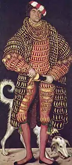 Image 8Slashing at its height: Henry IV, Duke of Saxony, c. 1514. (from History of clothing and textiles)
