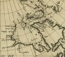 Hudson Bay, detail from Foxe's map