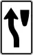 Keep left (median island less than 4 feet wide)