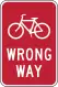 Bicycles wrong way