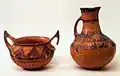 Vessels with matt-painted decoration from the 14th century BC