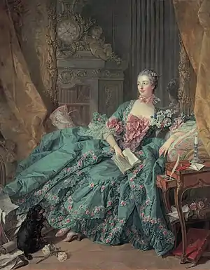 Madame de Pompadour; by François Boucher; 1756; oil on canvas; 2.01 x 1.57&nbsp;m; Alte Pinakothek (Munich, Germany)