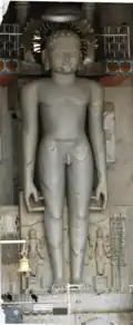 32 feet (9.8&nbsp;m) statue of Shantinath at Shantinath Jinalaya