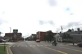 Facing east along Main Street (M-34)