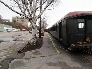 Train parked at the platform