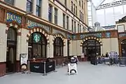 Restored former first class café and restaurant in the concourse