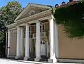 1922-23 neoclassical portico villa built by Ed. Hoffmann at Mandlstrasse 14, the ceremony room of the Munich justice of the peace office