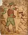 Odin gets Baugi to drill into the mountain to get at the mead of poetry.