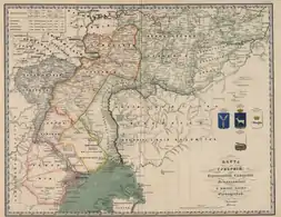 Dubovskoy-Kachalin horse-drawn railway on the map (1857).