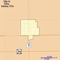 Map of Dana