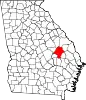Map of Georgia highlighting Emanuel County