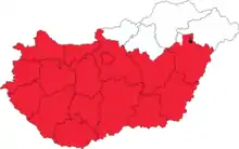 Territory of the Archeparchy of Hajdudorog, excluding the Eparchy of Miskolc and Nyiregyhaza