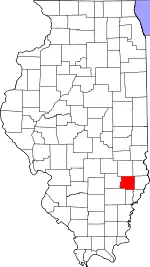 Map of Illinois highlighting Richland County