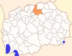 Location of Municipality of Kumanovo