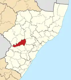 Location in KwaZulu-Natal