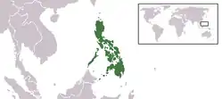 Territory claimed by the Philippine Republic, most of which it occupied except Manila and parts of Mindanao.