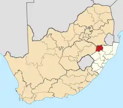 Amajuba District within South Africa