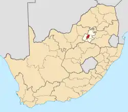Location in Gauteng