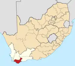 Overberg District within South Africa