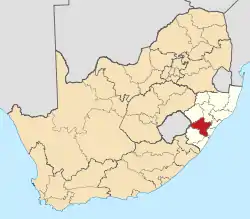 uMgungundlovu District within South Africa