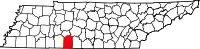 State map highlighting Lawrence County