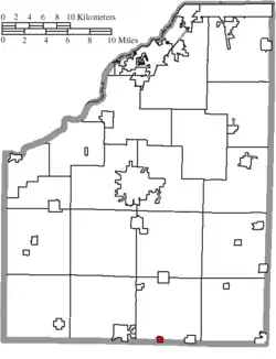 Location of Bairdstown in Wood County