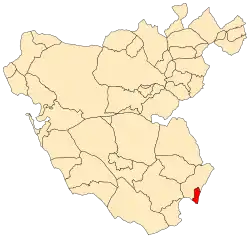 Location within Cádiz