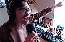 Rebillet performing in a YouTube video