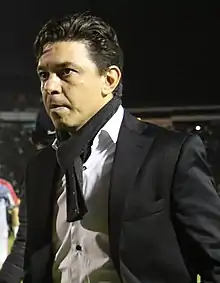 Gallardo, looking serious on the sidelines