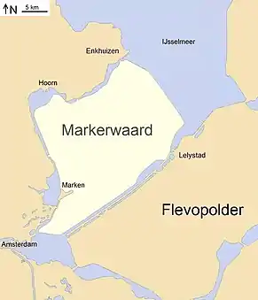 The Markerwaard as planned in 1965