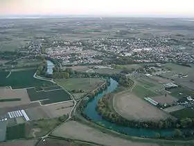 An aerial view of Marsillargues