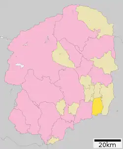Location of Mashiko in Tochigi Prefecture