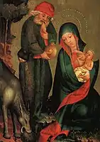 Meister Bertram von Minden, panel from the Grabow Altarpiece, c.&nbsp;1379, the first known depiction