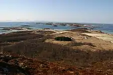 Meløyvær and Krøttøy seen from the Nordlystoppen