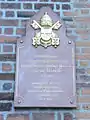 Memorial board of Pope's visit
