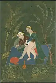 A Safavid Persian miniature from 1660, depicting two men engaged in anal sex. Kinsey Institute, Bloomington, Indiana.