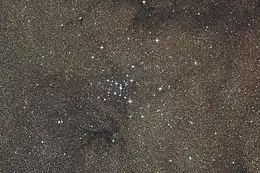 Broader view of M7, with the cluster at the center of the image