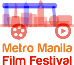 Stylized jeepney in red and blue